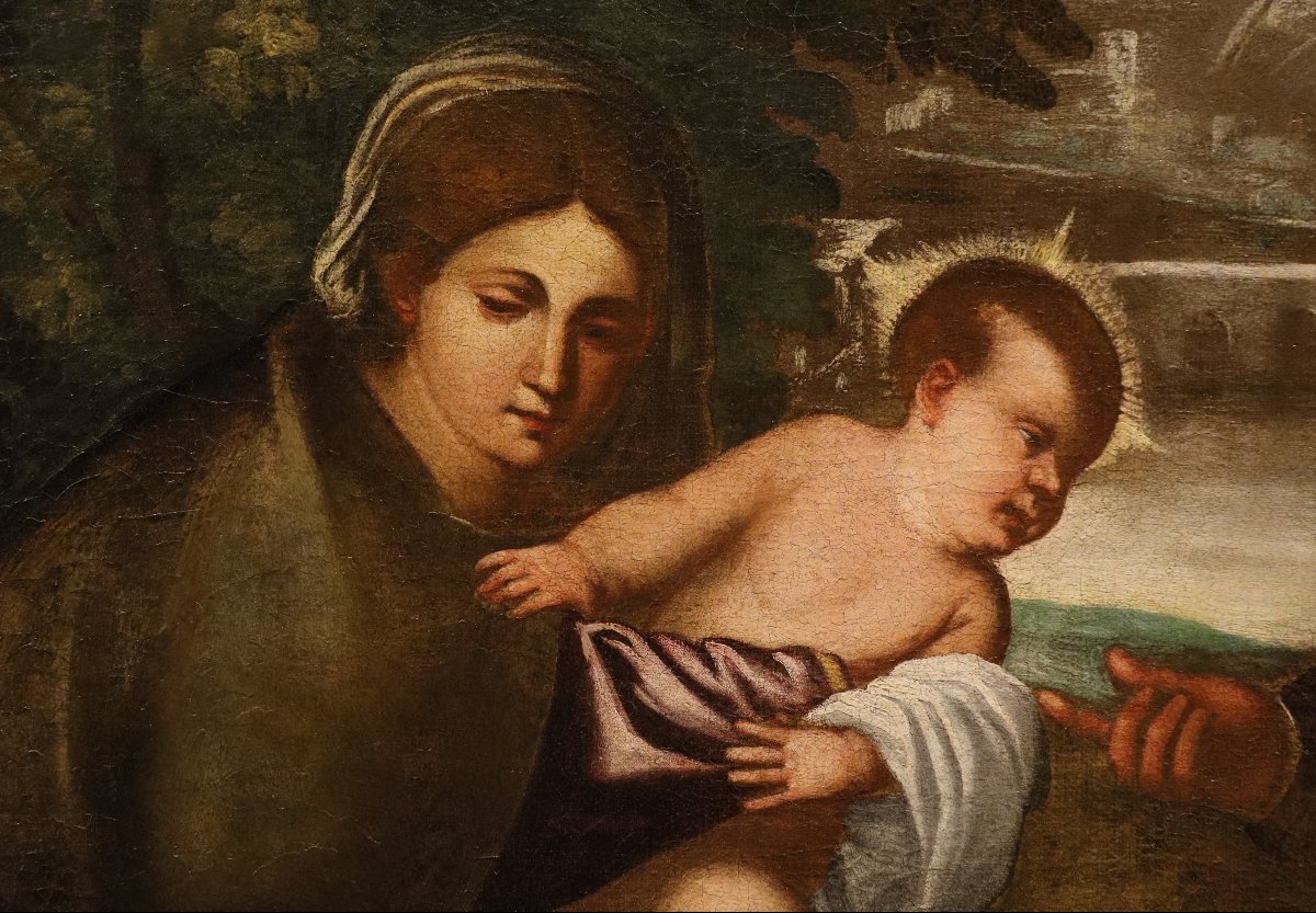 The Holy Family, School Of Tiziano Vecellio (pieve Di Cadore, 1490 – Venice, 1576)-photo-6