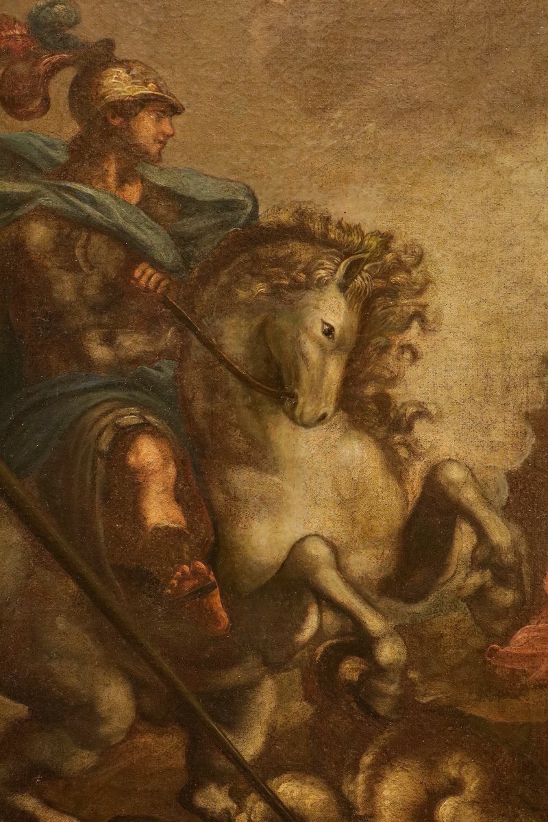 Saint Georges et le dragon, École toscane XVIIe/XVIIIe siècles -photo-6