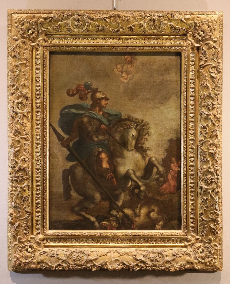 Saint Georges et le dragon, École toscane XVIIe/XVIIIe siècles 