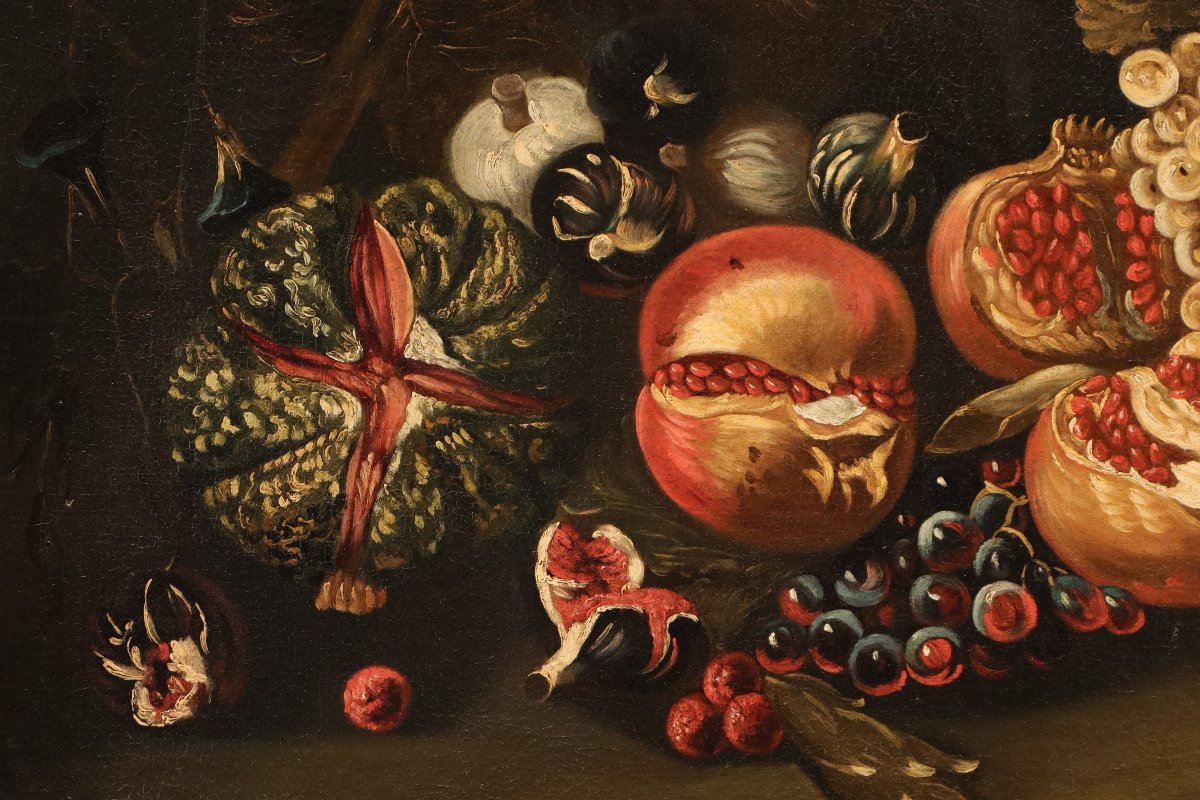 Still Life With Fruit, Michele Pace, Known As Michelangelo Del Campidoglio (rome, 1625–1669)-photo-3