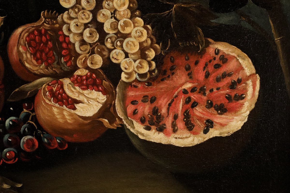Still Life With Fruit, Michele Pace, Known As Michelangelo Del Campidoglio (rome, 1625–1669)-photo-4