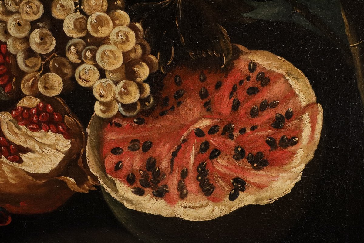 Still Life With Fruit, Michele Pace, Known As Michelangelo Del Campidoglio (rome, 1625–1669)-photo-2