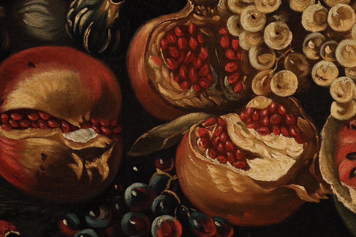 Still Life With Fruit, Michele Pace, Known As Michelangelo Del Campidoglio (rome, 1625–1669)-photo-3