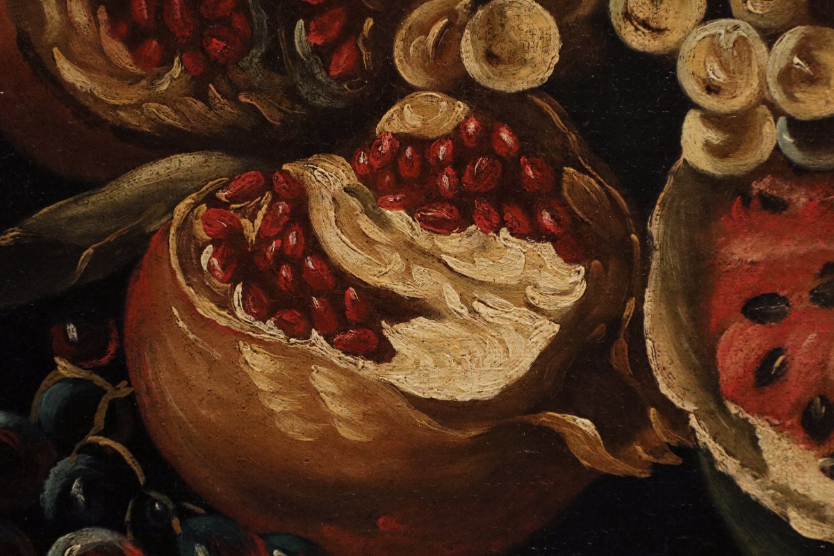 Still Life With Fruit, Michele Pace, Known As Michelangelo Del Campidoglio (rome, 1625–1669)-photo-5