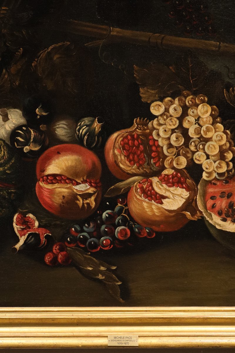 Still Life With Fruit, Michele Pace, Known As Michelangelo Del Campidoglio (rome, 1625–1669)-photo-6