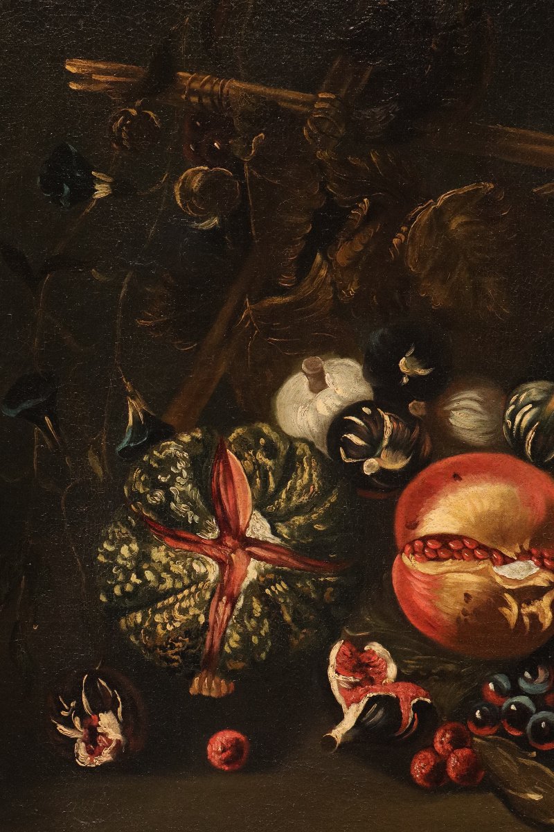 Still Life With Fruit, Michele Pace, Known As Michelangelo Del Campidoglio (rome, 1625–1669)-photo-7