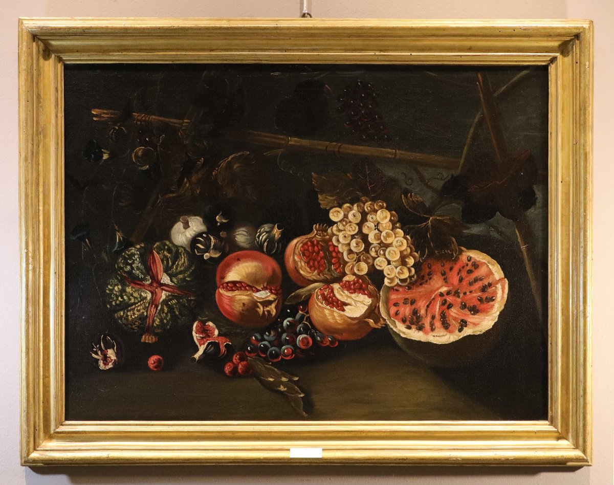Still Life With Fruit, Michele Pace, Known As Michelangelo Del Campidoglio (rome, 1625–1669)
