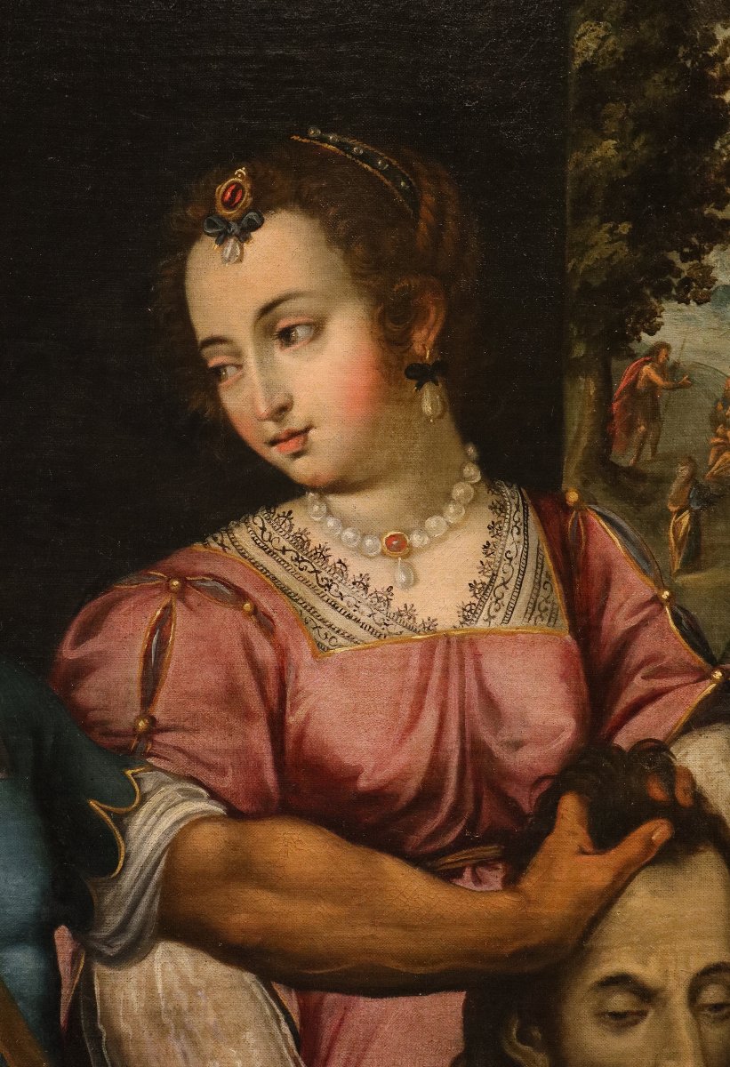 Bernardino Campi (Crémone, 1522 - 1591), Salomé avec la tête de Jean-Baptiste-photo-3
