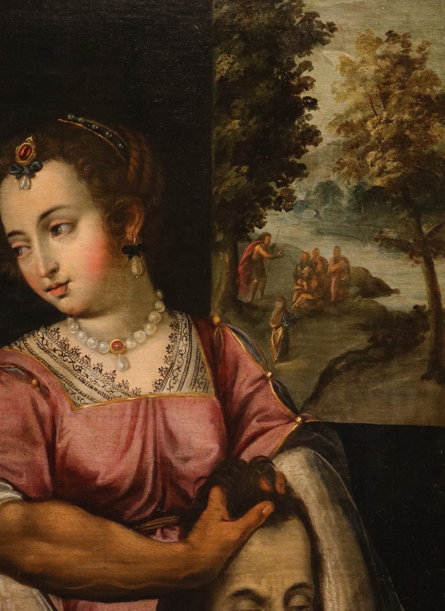 Bernardino Campi (Crémone, 1522 - 1591), Salomé avec la tête de Jean-Baptiste-photo-6