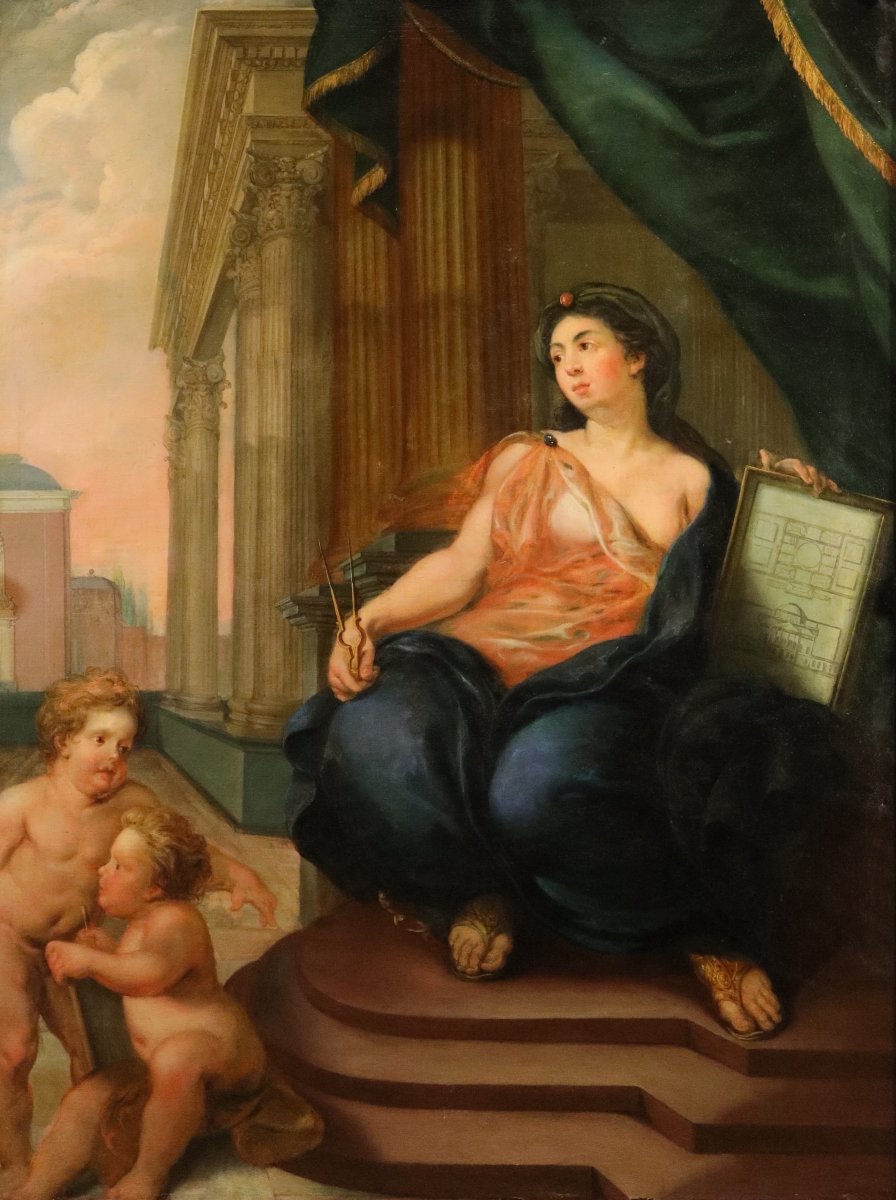 Allégorie de l'architecture, Theodoor van Thulden (1606 - 1669) attribué -photo-2