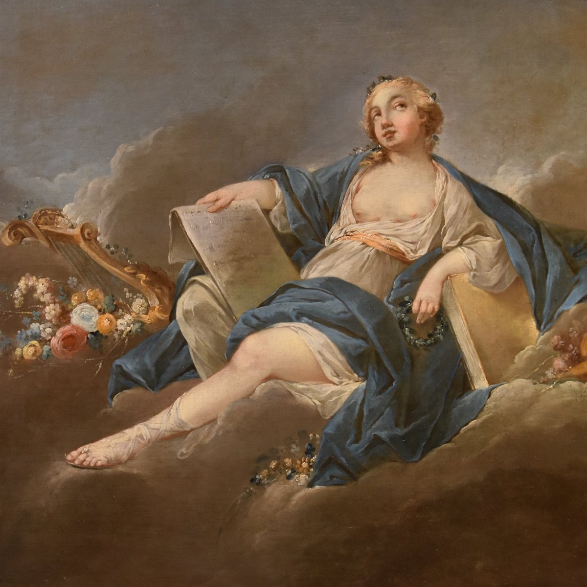 Allegory Of Poetry, Pierre Charles Trémolières (cholet, 1703 – Paris, 1739)-photo-2
