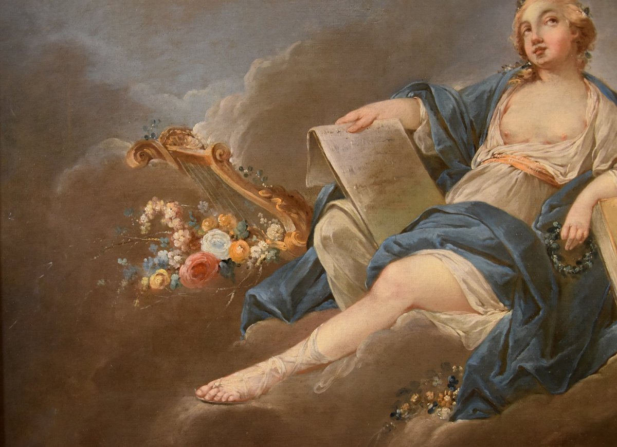 Allegory Of Poetry, Pierre Charles Trémolières (cholet, 1703 – Paris, 1739)-photo-3