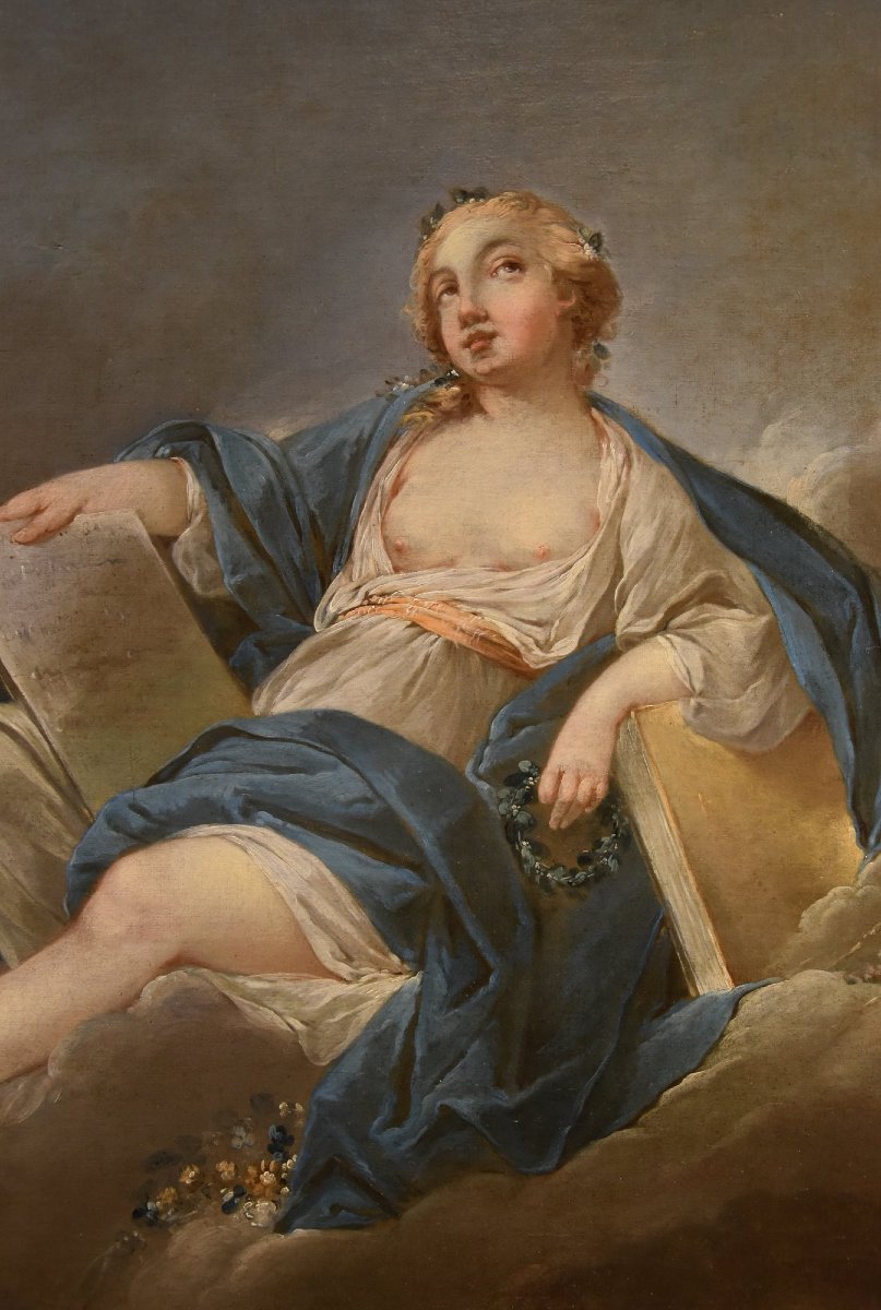 Allegory Of Poetry, Pierre Charles Trémolières (cholet, 1703 – Paris, 1739)-photo-3