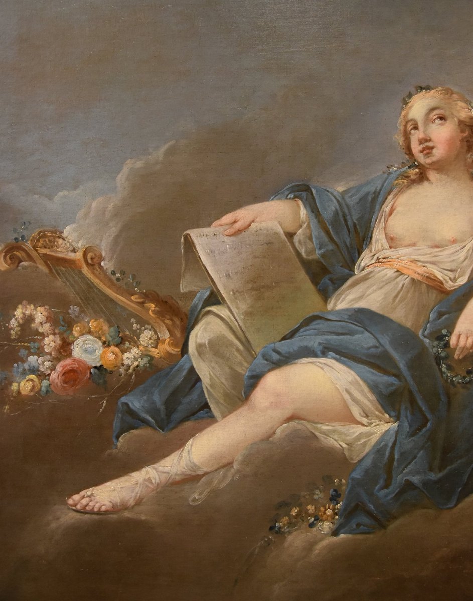 Allegory Of Poetry, Pierre Charles Trémolières (cholet, 1703 – Paris, 1739)-photo-4