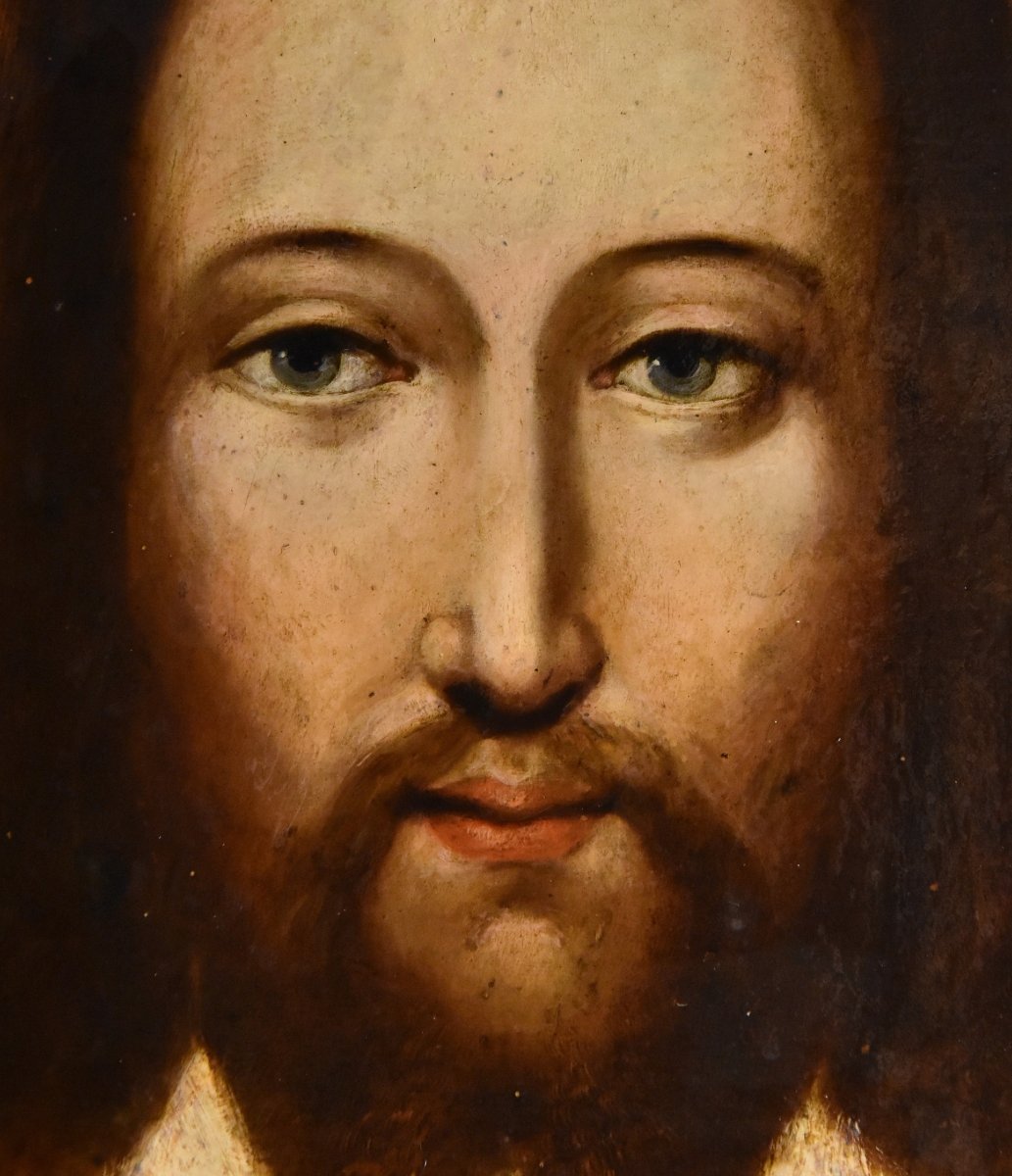 Christ Comme Salvator Mundi - Peintre Flamand, XVIe-xviie Siècle-photo-3
