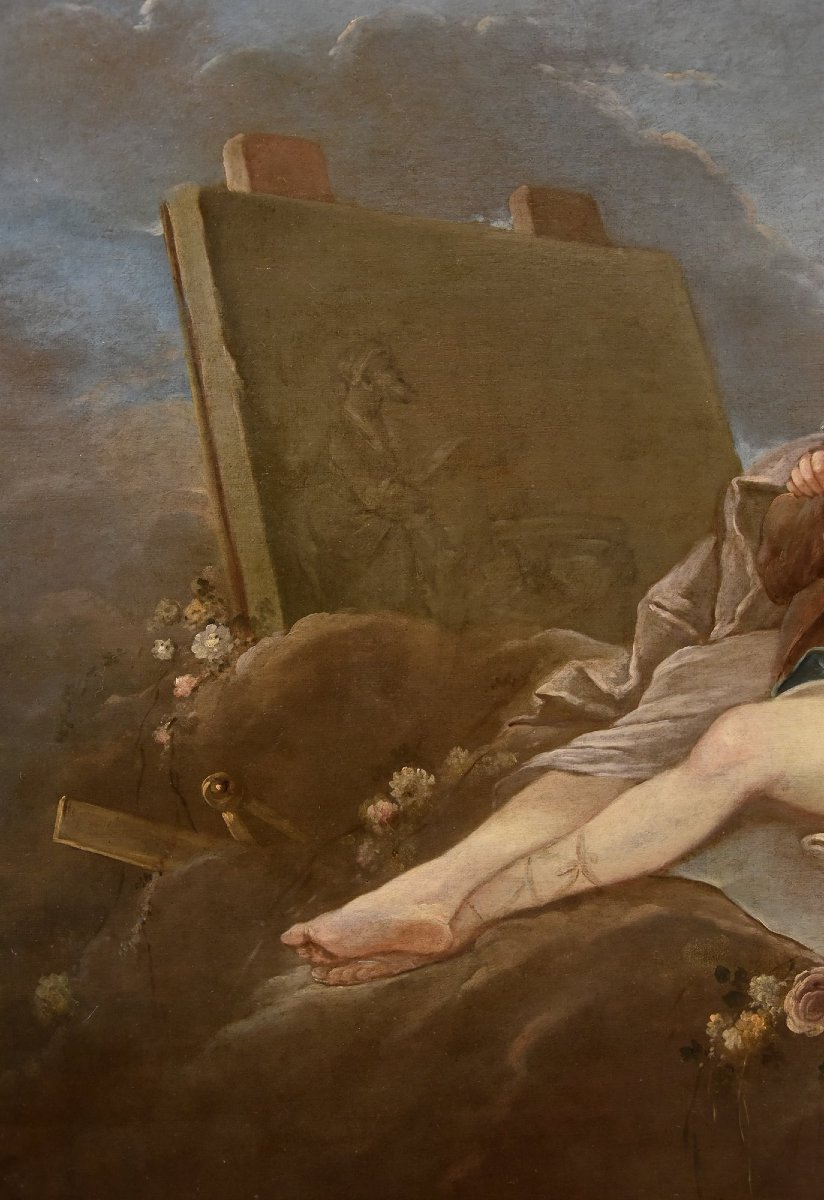 Allegory Of Sculpture, Pierre Charles Trémolières (cholet, 1703 – Paris, 1739)-photo-1