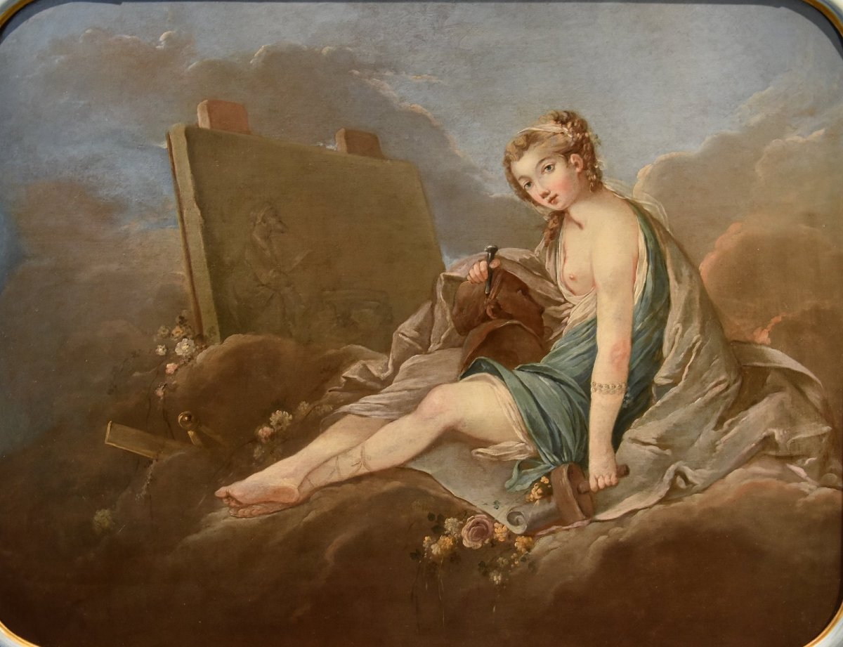 Allegory Of Sculpture, Pierre Charles Trémolières (cholet, 1703 – Paris, 1739)-photo-3