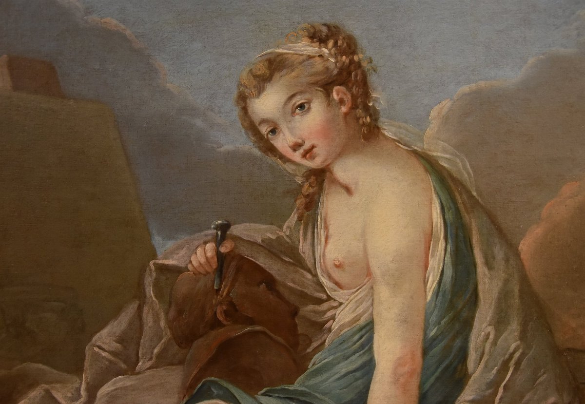 Allegory Of Sculpture, Pierre Charles Trémolières (cholet, 1703 – Paris, 1739)-photo-8