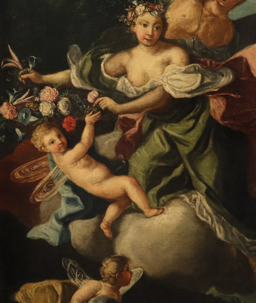Jacopo Amigoni (Venise, 1682 - Madrid, 1752) Le Triomphe de Flore et de Zéphyr-photo-4