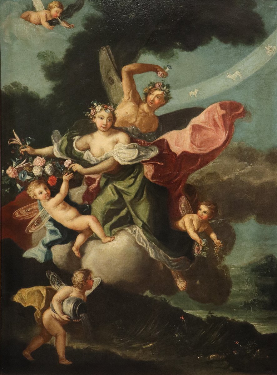 Jacopo Amigoni (Venise, 1682 - Madrid, 1752) Le Triomphe de Flore et de Zéphyr