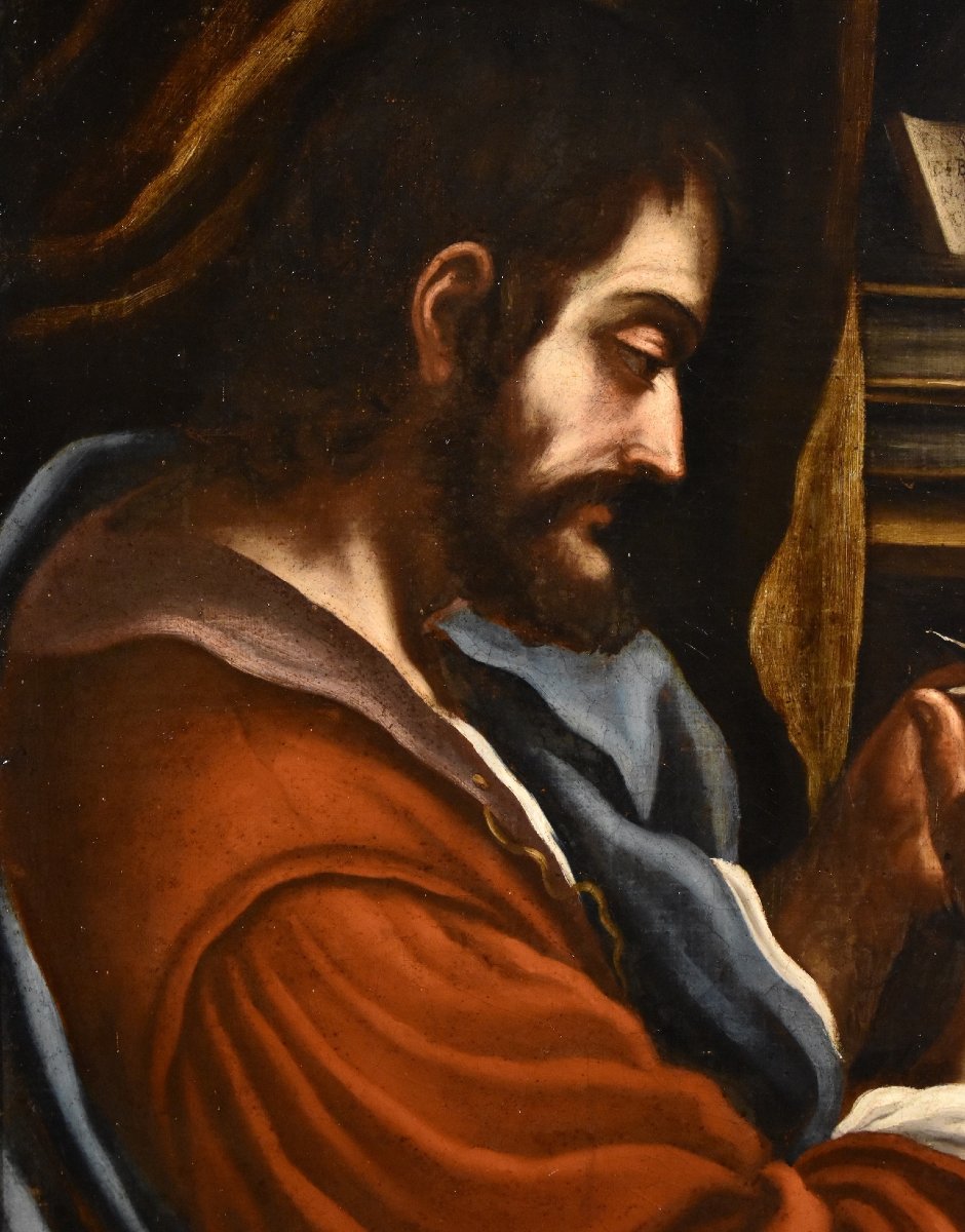 Saint Marc l'Evangéliste, Bartolomeo Gennari (cento, 1594 - Bologne, 1661) Attribuable à -photo-3