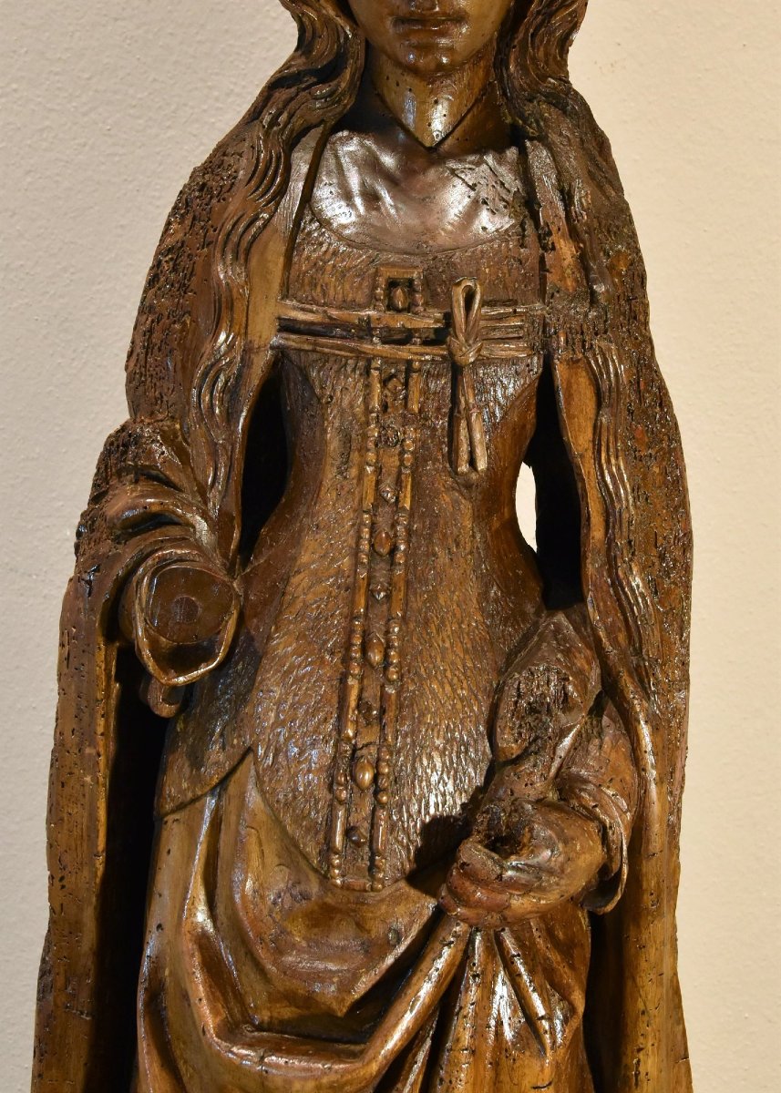 Sculpture en bois, Sainte Catherine, Bas-Rhin, vers 1480-photo-2