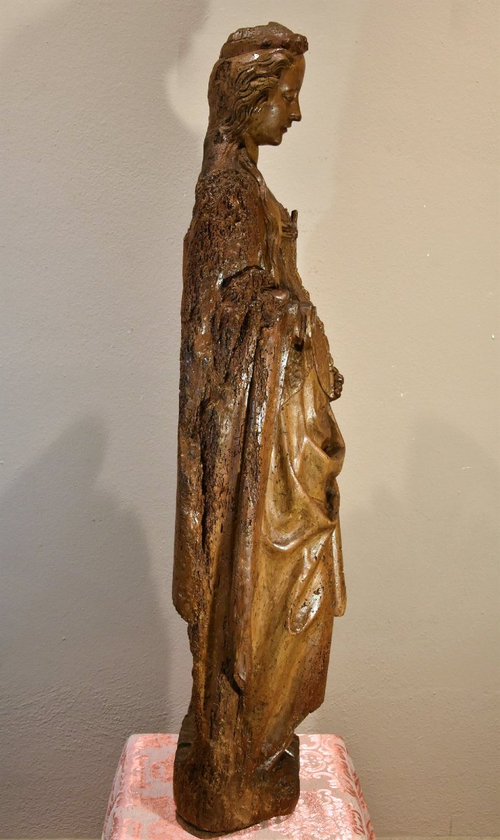 Sculpture en bois, Sainte Catherine, Bas-Rhin, vers 1480-photo-3
