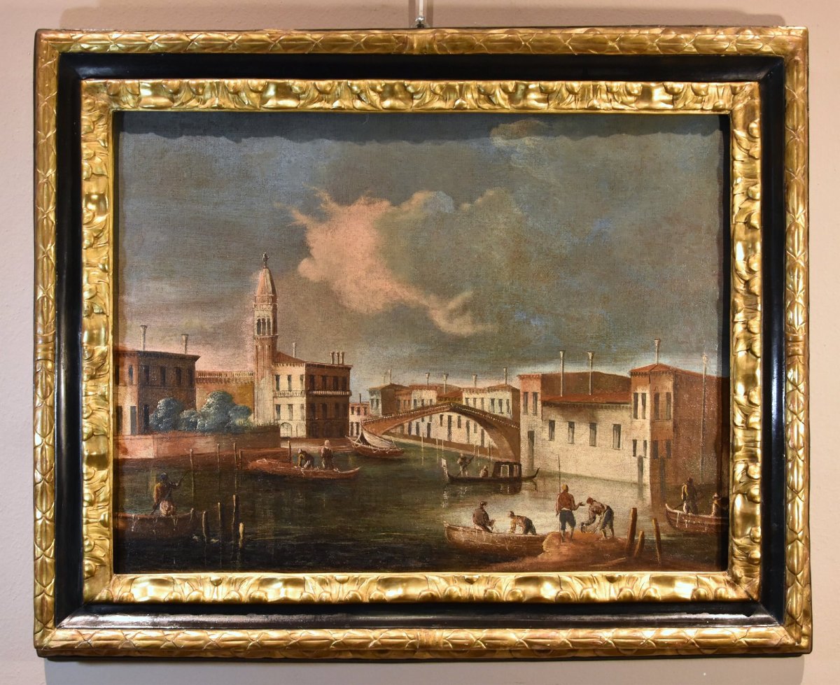 Francesco Tironi (Venise, vers 1745 - 1797), Vue de Venise avec l'église S. Geremia-photo-2