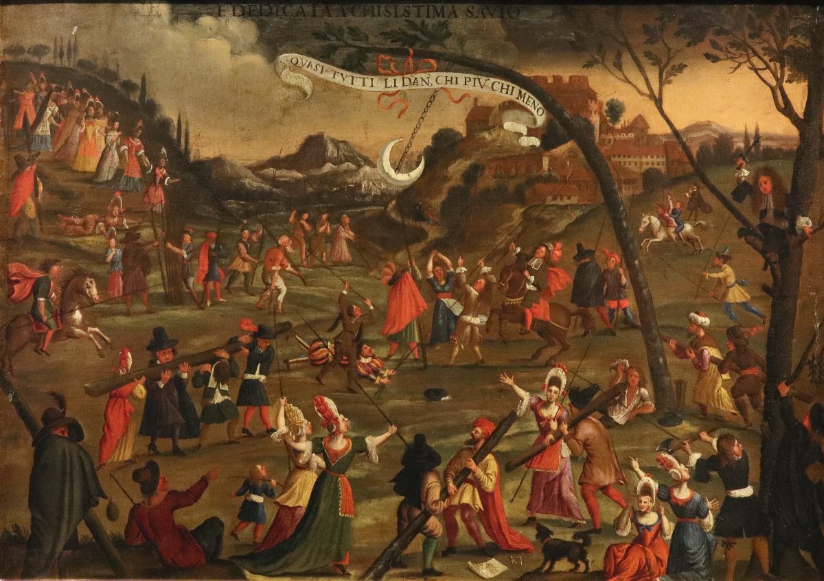 Allégorie de la folie humaine, Alexander van Bredael (Anvers, 1663 – 1720)-photo-2