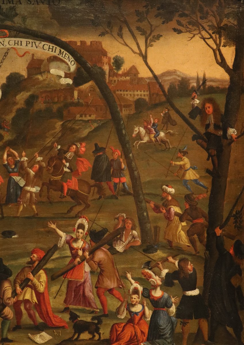 Allégorie de la folie humaine, Alexander van Bredael (Anvers, 1663 – 1720)-photo-2