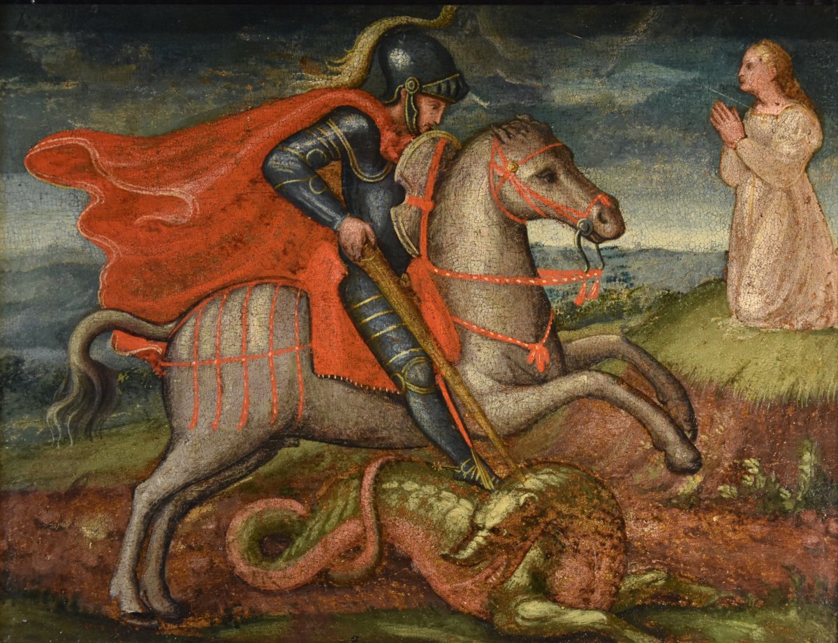 Saint Georges et le Dragon, Alessio Baldovinetti (Florence, 1427 – 1499) cercle