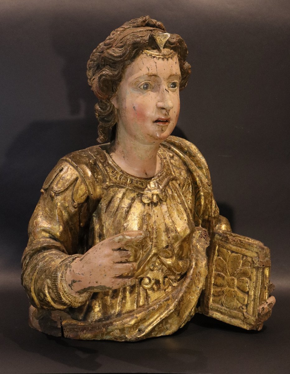 Aniello Stellato (Naples, 1593 – 1648), Jean l’Évangéliste et Catherine d’Alexandrie-photo-4