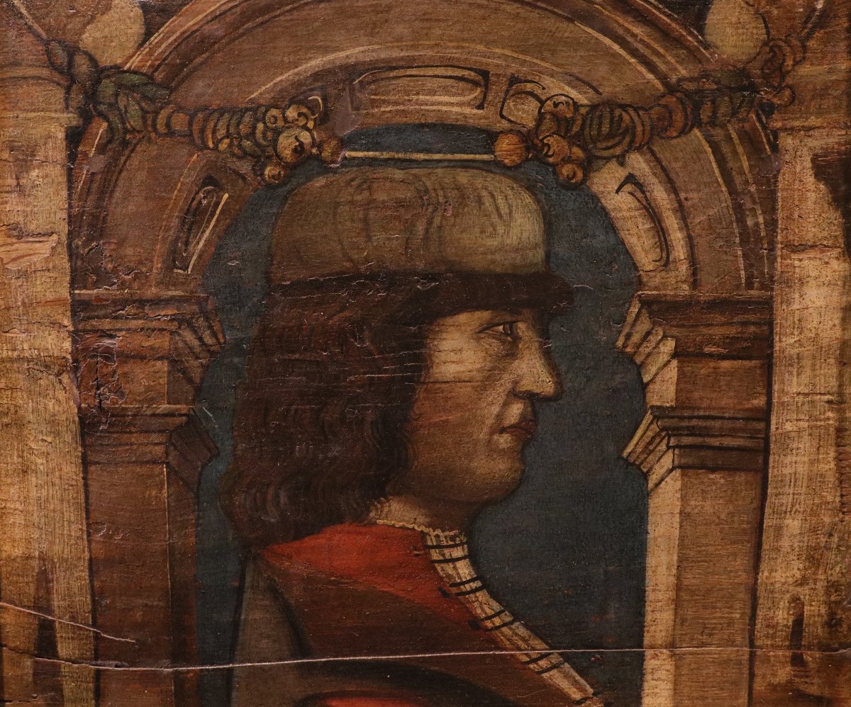 Pair Of Ceiling Panels, Bonifacio Bembo (brescia, 1420 – Milan, 1480), A Follower Of-photo-5