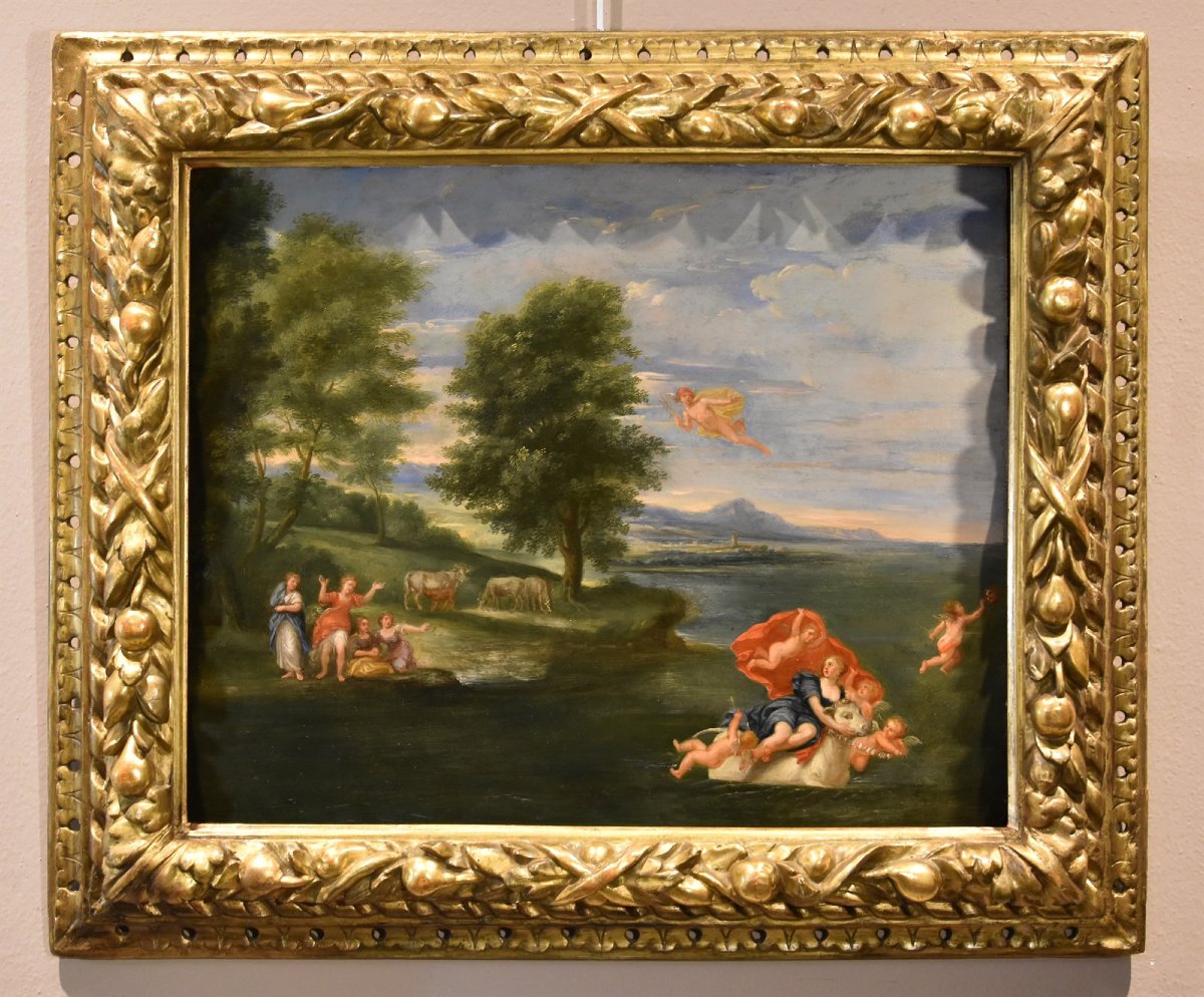 L'enlèvement d'Europe, Francesco Albani (Bologne 1578 - 1660) Suiveur de-photo-2