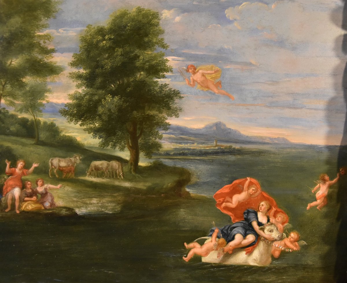 L'enlèvement d'Europe, Francesco Albani (Bologne 1578 - 1660) Suiveur de-photo-2