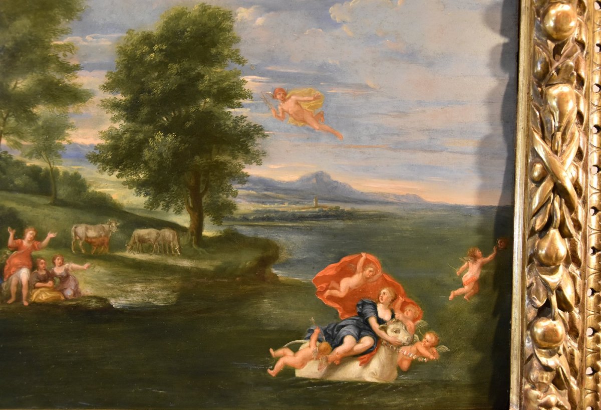 L'enlèvement d'Europe, Francesco Albani (Bologne 1578 - 1660) Suiveur de-photo-3