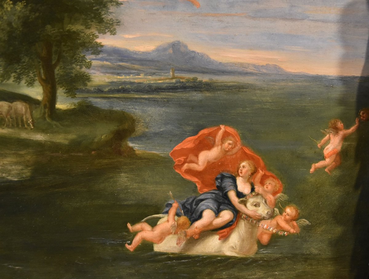 L'enlèvement d'Europe, Francesco Albani (Bologne 1578 - 1660) Suiveur de-photo-8