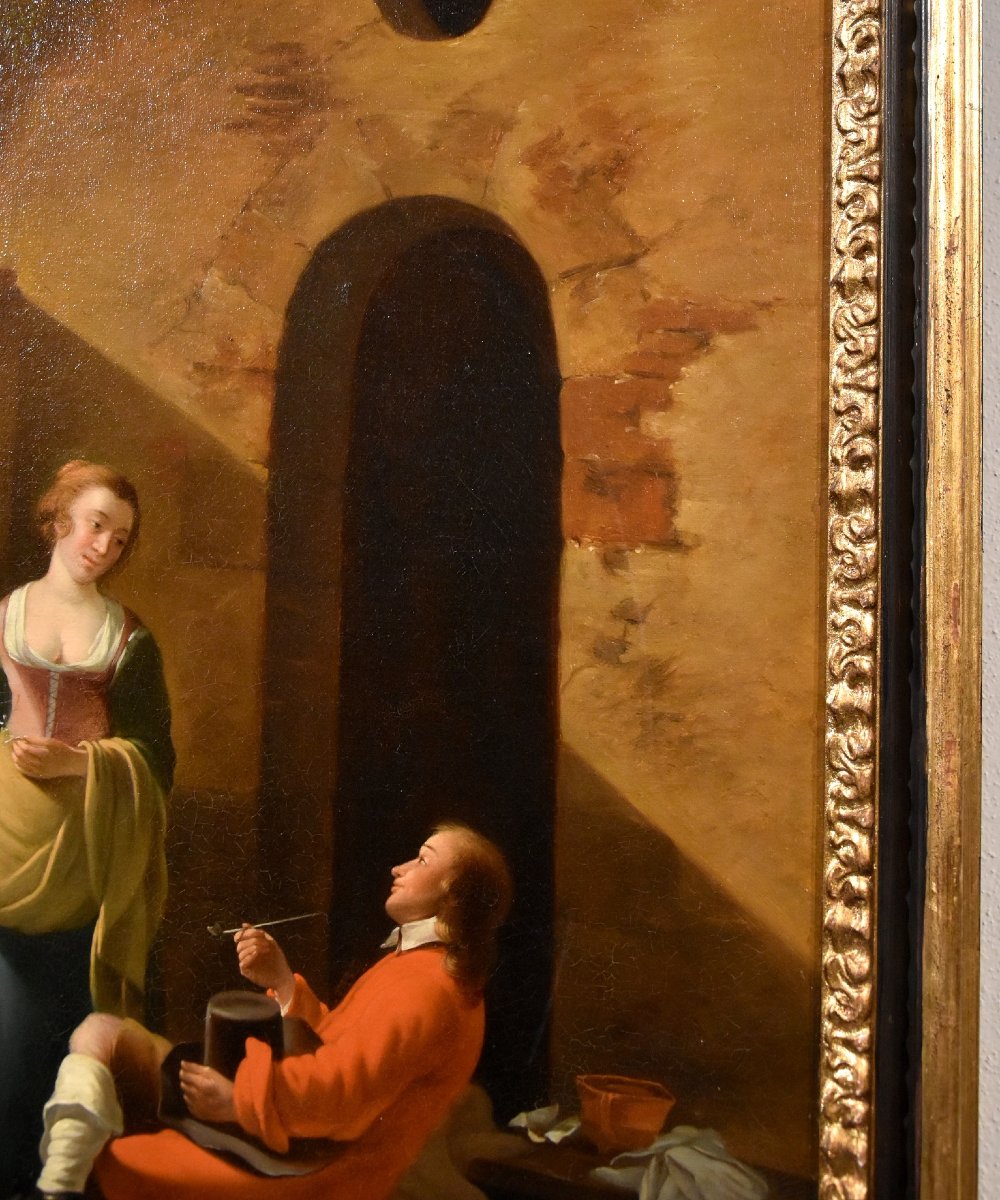 Scène Galante à l'Entrée d'Une Auberge, Jan Vermeer d'Utrecht (schoonhoven 1630 - 1692) Suiveur-photo-3