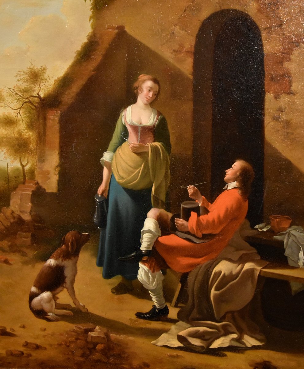 Scène Galante à l'Entrée d'Une Auberge, Jan Vermeer d'Utrecht (schoonhoven 1630 - 1692) Suiveur-photo-4