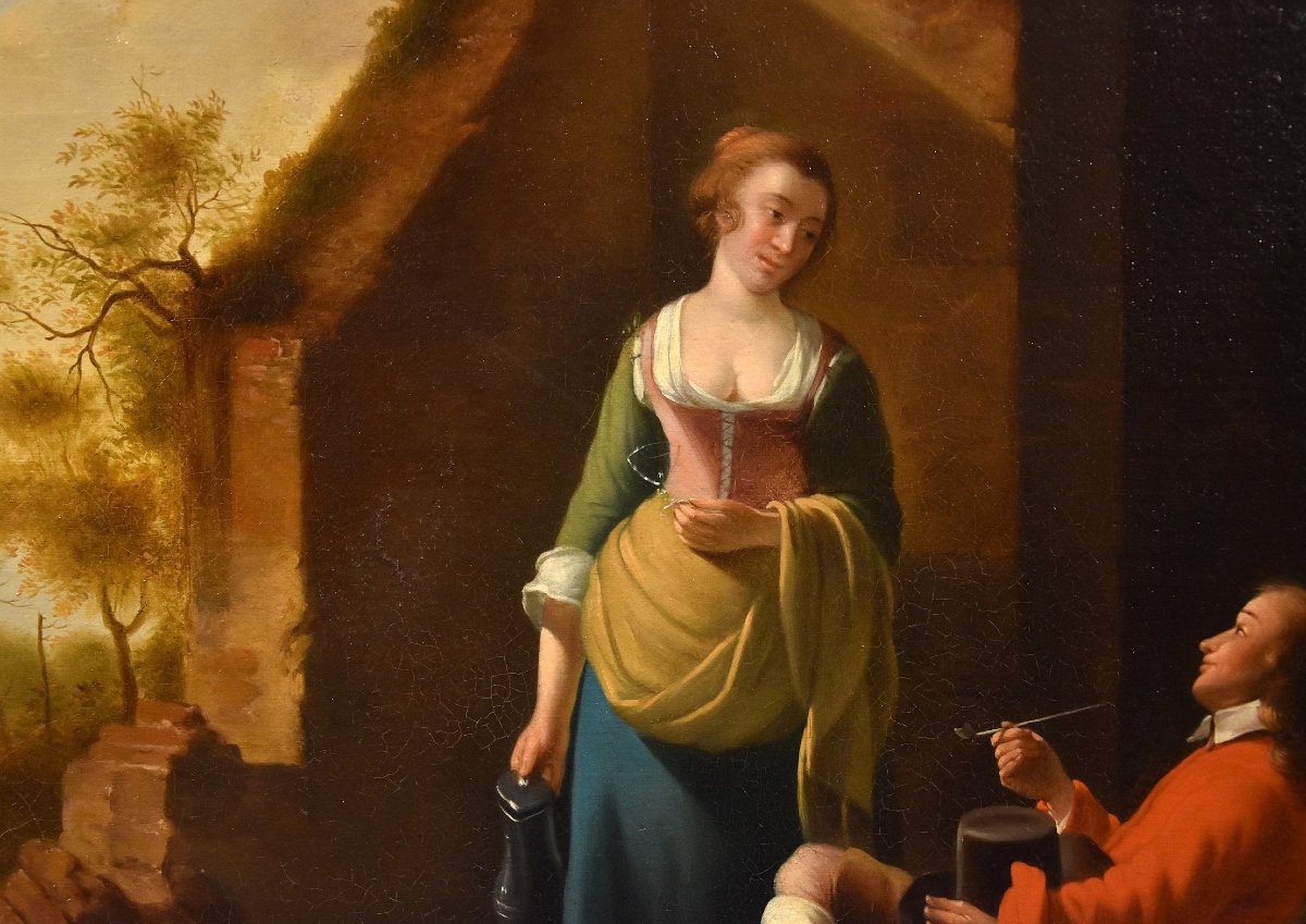 Scène Galante à l'Entrée d'Une Auberge, Jan Vermeer d'Utrecht (schoonhoven 1630 - 1692) Suiveur-photo-6