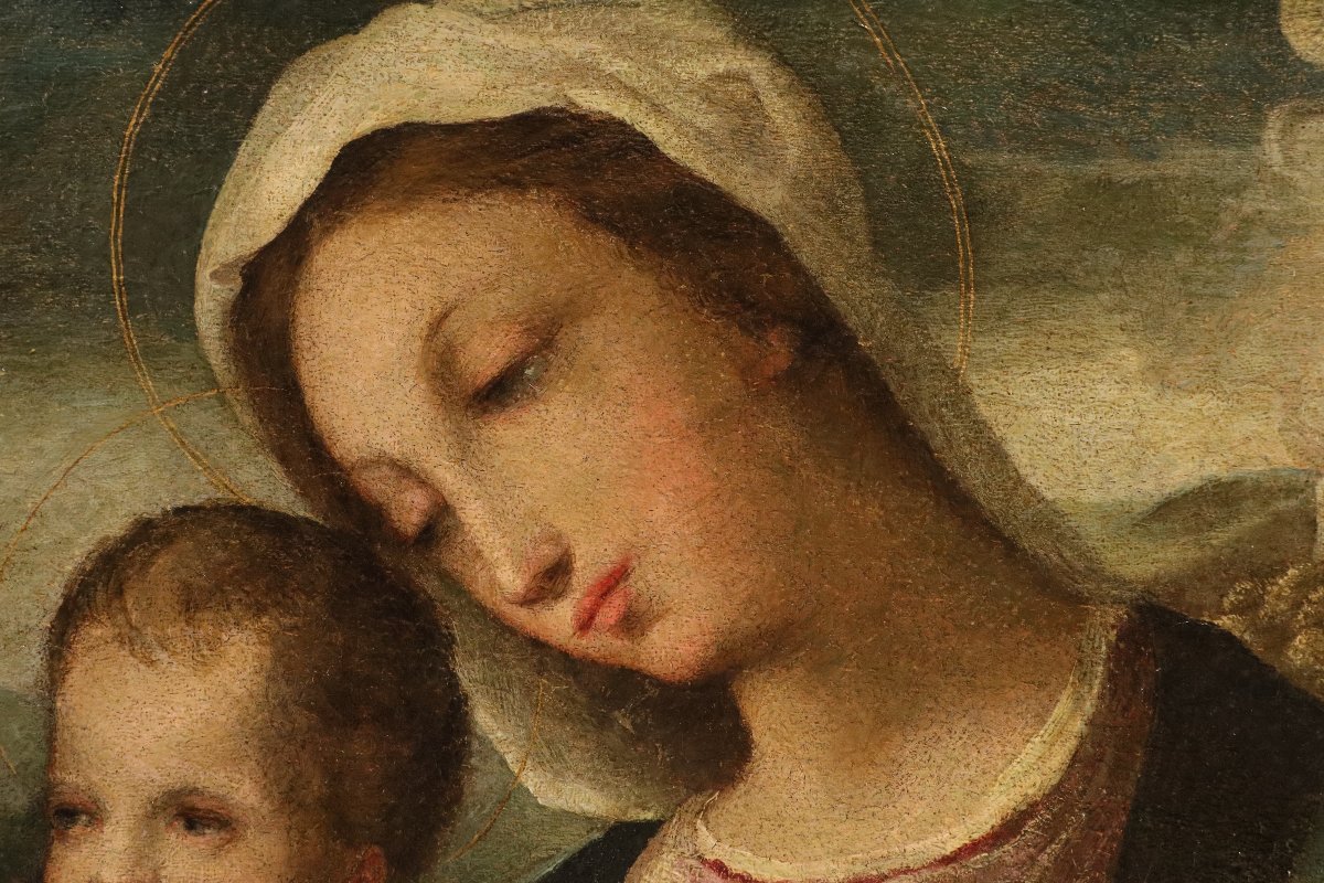  Vierge à l'Enfant et le petit saint Jean, Domenico Beccafumi (1486 – 1551) suiveur/atelier-photo-3