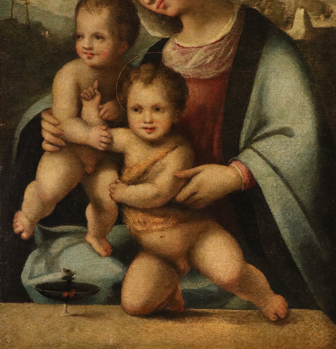  Vierge à l'Enfant et le petit saint Jean, Domenico Beccafumi (1486 – 1551) suiveur/atelier-photo-6