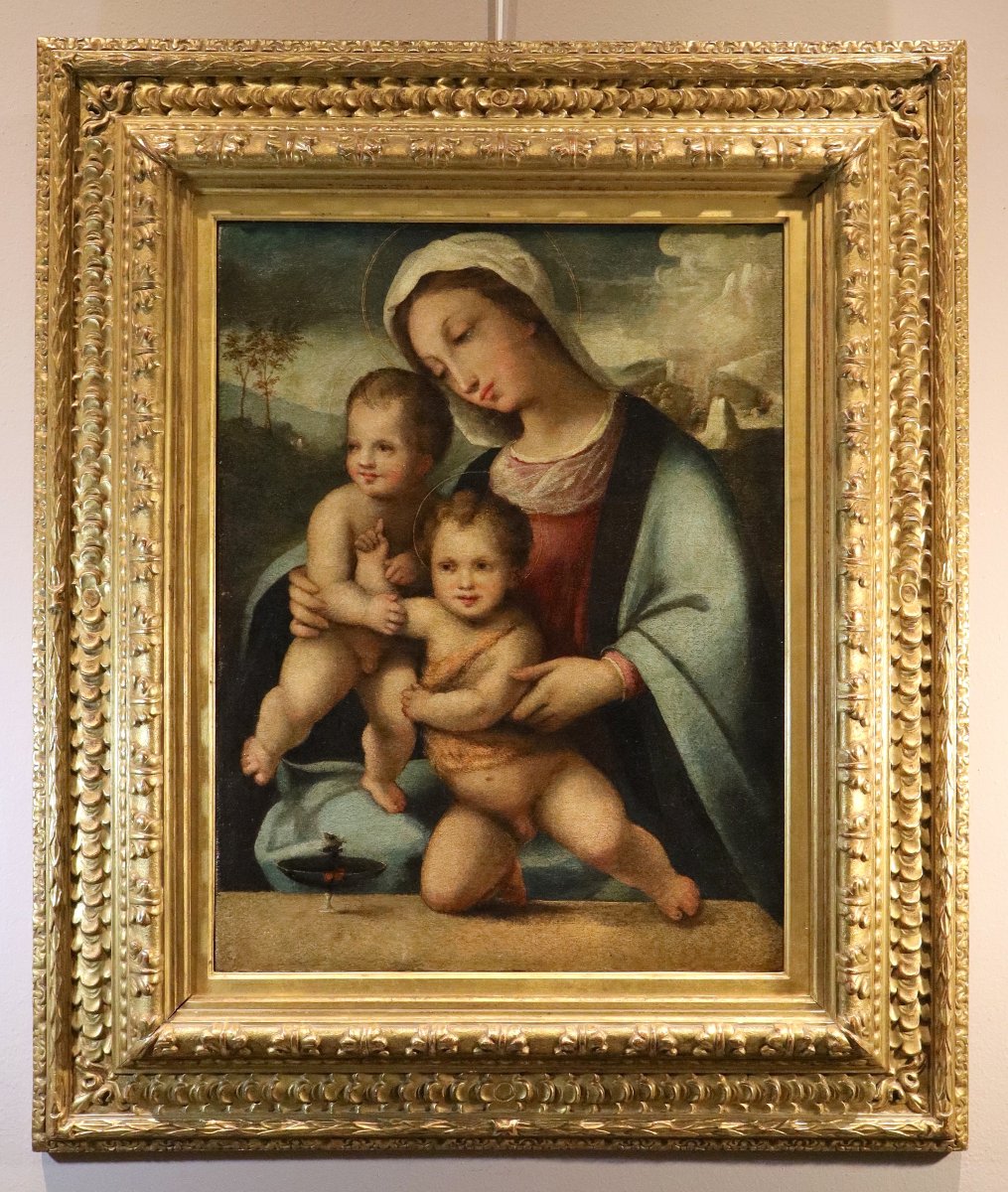  Vierge à l'Enfant et le petit saint Jean, Domenico Beccafumi (1486 – 1551) suiveur/atelier