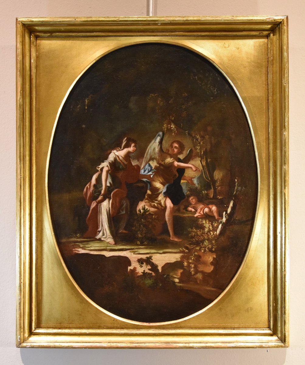  agar And The Angel / The Sacrifice Of Isaac, 18th-century Neapolitan Master-photo-2