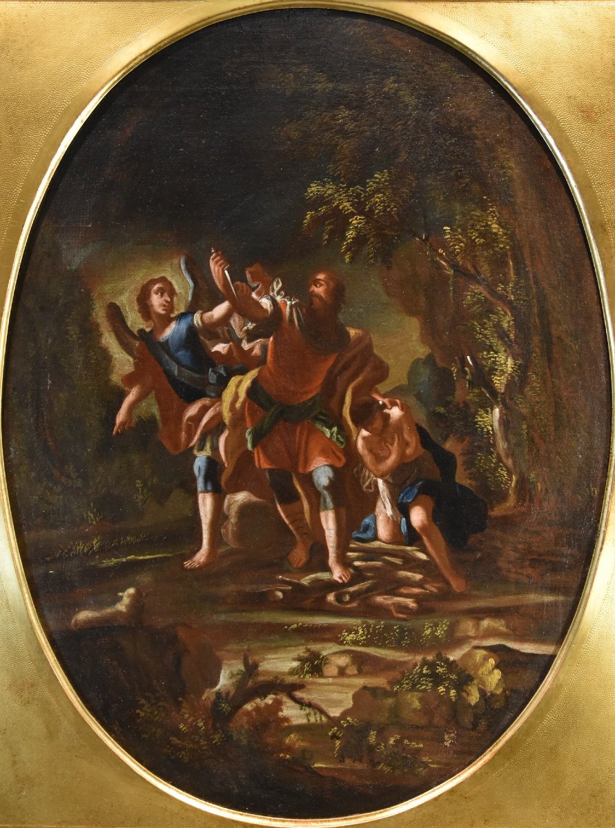  agar And The Angel / The Sacrifice Of Isaac, 18th-century Neapolitan Master-photo-4