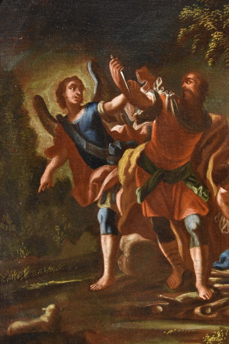 agar And The Angel / The Sacrifice Of Isaac, 18th-century Neapolitan Master-photo-2