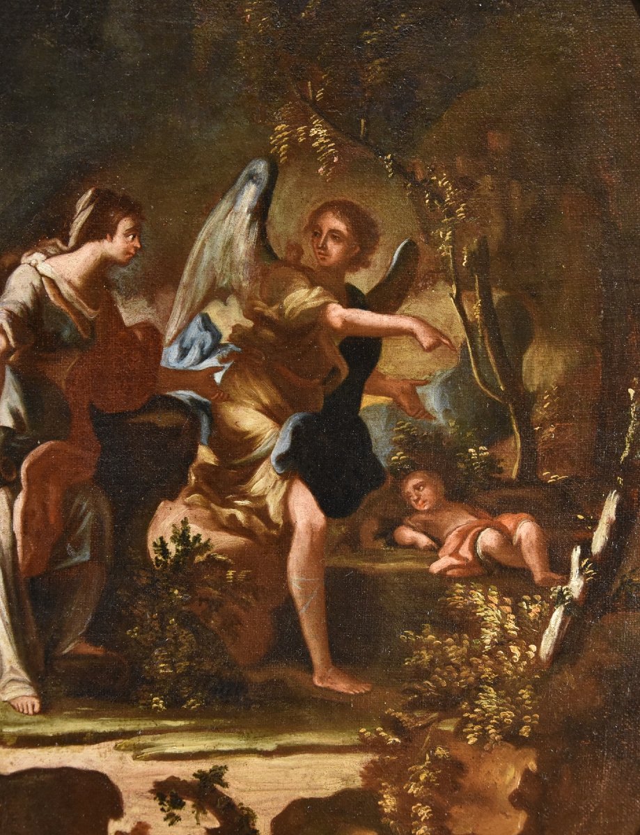  agar And The Angel / The Sacrifice Of Isaac, 18th-century Neapolitan Master-photo-5