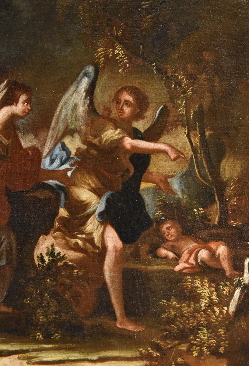  agar And The Angel / The Sacrifice Of Isaac, 18th-century Neapolitan Master-photo-6