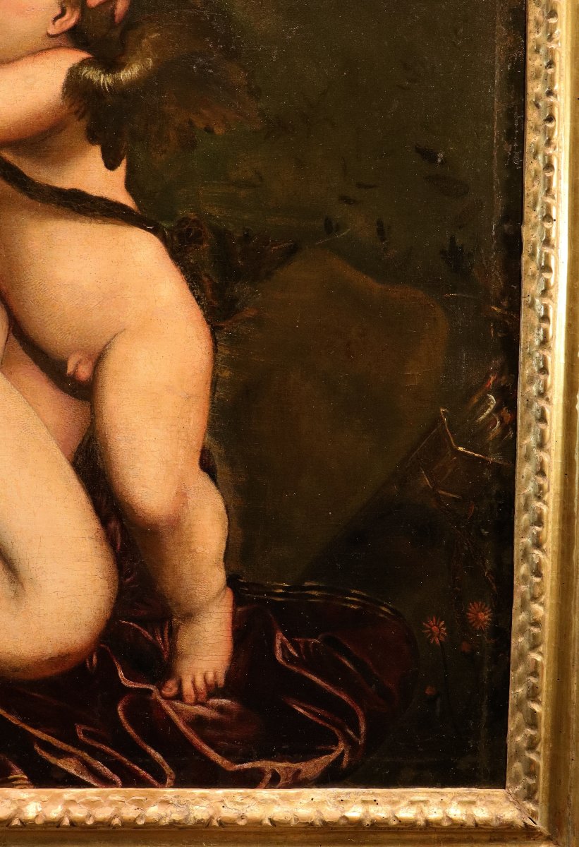 Camillo Boccaccino (Crémone, 1505 – 1546) Disciple  Vénus allaitant Cupidon-photo-7