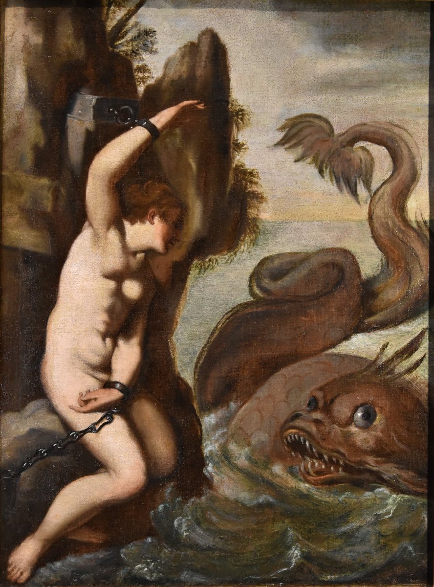 Andromède et le monstre marin, Agostino Carracci (1557-1602) Cercle de